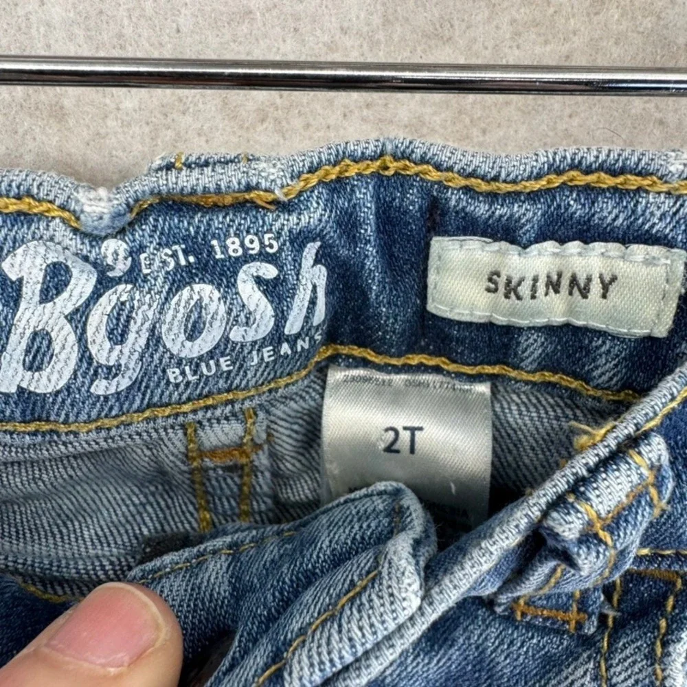 OshKosh B'gosh Toddler Boys Blue Skinny Jeans Distressed Medium Wash Size 2T